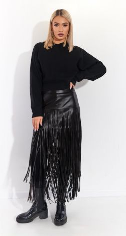 Модна спідниця з еко шкіри