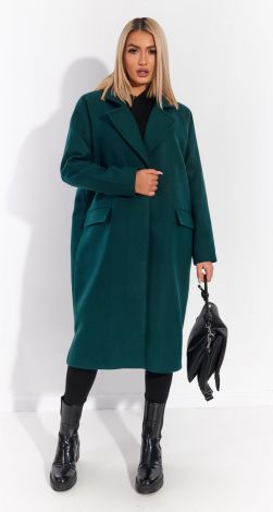 Модне кашемірове пальто вільного крою