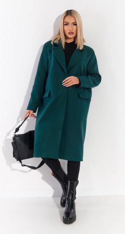 Модне кашемірове пальто вільного крою