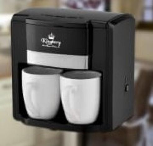 Электрическая кофеварка на 2 чашки KB-1990 (Черная)