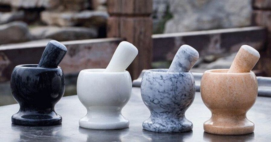 Большая кухонная ступка из мрамора BN-013