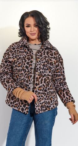 Стеганна куртка з принтом