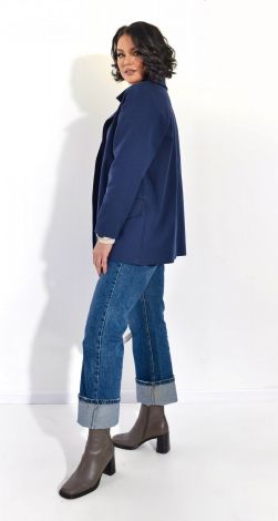 Стильна ветровка піджачного крою з котону