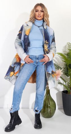 Стильна стьобана куртка-піджак