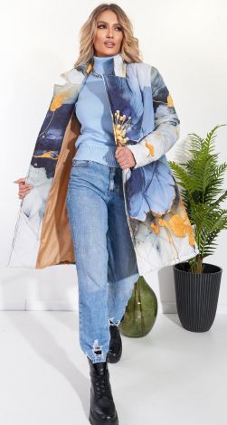 Стильна стьобана куртка-піджак