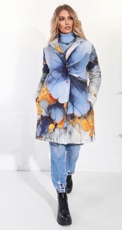 Стильна стьобана куртка-піджак