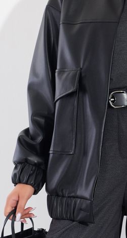 Бомбер із еко-шкіри