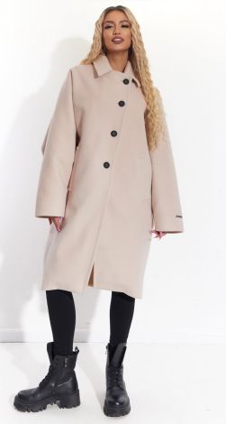 Об'ємне кашемірове пальто