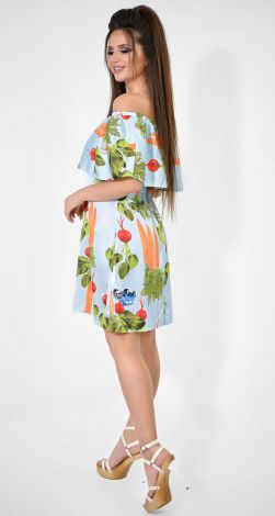 Летнее платье с открытыми плечами