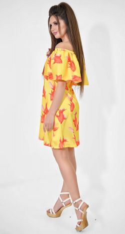 Летнее платье с открытыми плечами