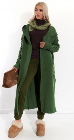 Тёплый кардиган с капюшоном