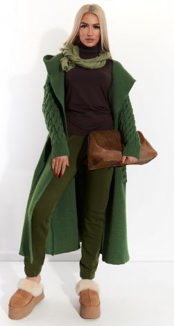 Тёплый кардиган с капюшоном