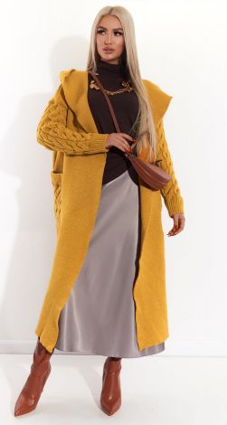 Тёплый кардиган с капюшоном