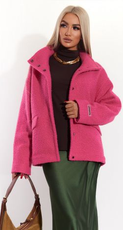 A cropped, loose-fitting coat