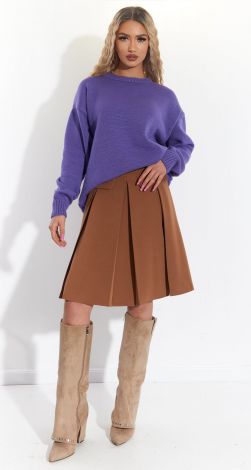 Свободный свитер крупной вязки