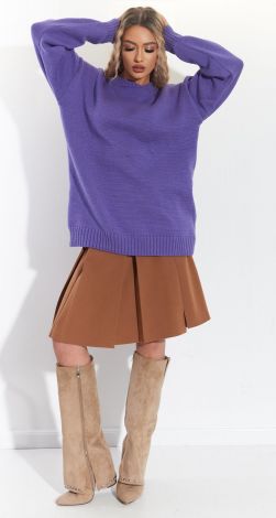 Свободный свитер крупной вязки