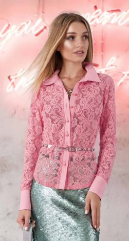 Блуза сорочка з набивного гіпюру