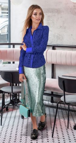 Блуза сорочка з набивного гіпюру