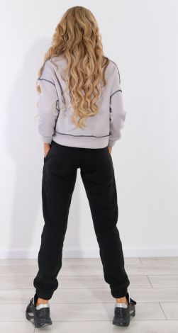 Теплый батник с вышивкой на флисе