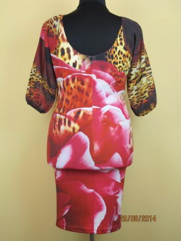 Платье  пион коралл