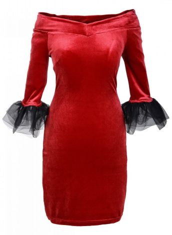 Платье бархатное