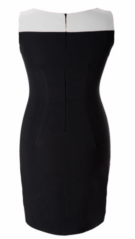 Платье  черно белое