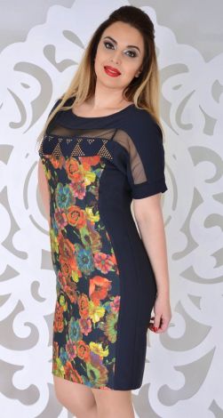 Соблазнительное синее платье