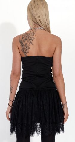 Elastic elegant corset with a snake on the back