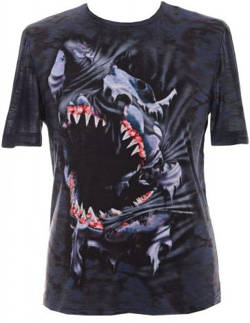 Футболка с принтом акула море 