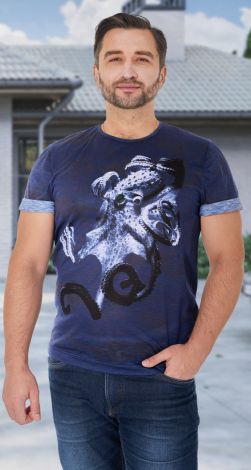 Футболка с принтом осьминог море