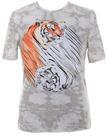 Футболка с принтом тигра инь янь