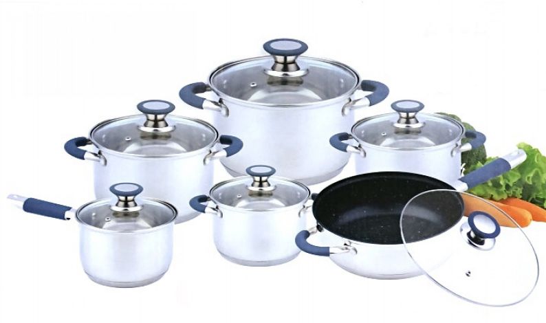 Набор кастрюль 12 предметов нержавейка BN-193