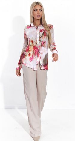 Ніжна та повітряна шифонова блузка пліссе