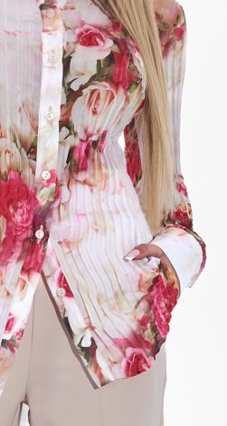 Ніжна та повітряна шифонова блузка пліссе