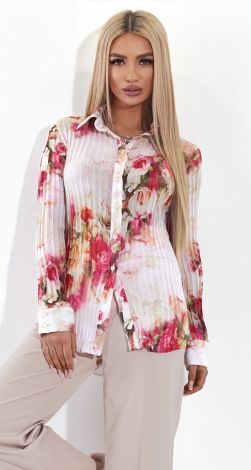 Ніжна та повітряна шифонова блузка пліссе