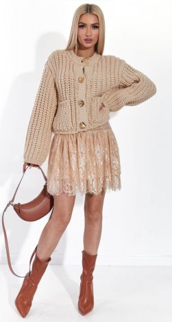 Кардиган крупной вязки