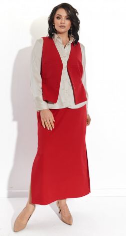 Стильний костюм із жилеткою