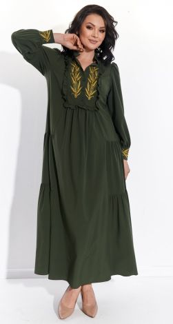 Лёгкое платье А-силуэта с вышивкой