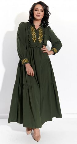 Лёгкое платье А-силуэта с вышивкой