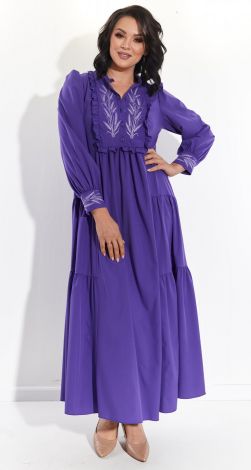 Лёгкое платье А-силуэта с вышивкой