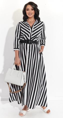 Платье рубашка в  полоску 