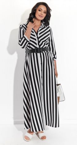 Платье рубашка в  полоску 