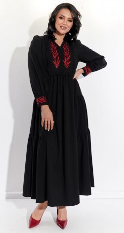 Лёгкое платье А-силуэта с вышивкой