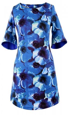 Платье  синие цветы