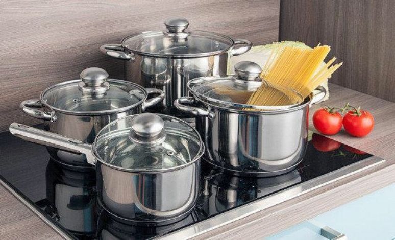 Набор кастрюль из нержавеющей стали 8 предметов BN-206