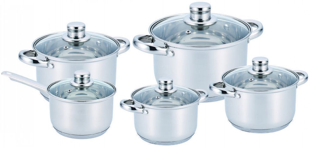 Набор посуды из нержавеющей стали 10 предметов BN-207