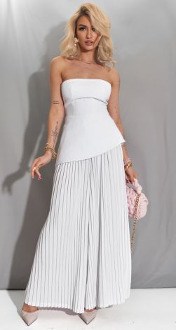 Комплект з корсету та плісованої спідниці-брюк