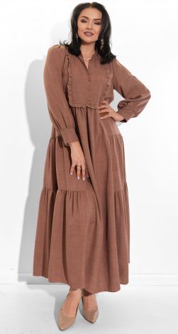Красивое льняное платье