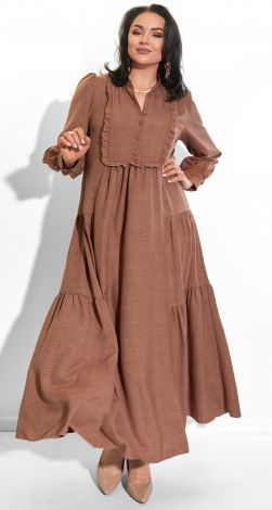 Красивое льняное платье
