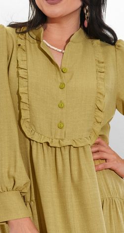 Красивое льняное платье